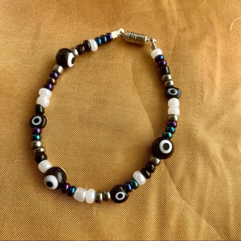 Black Evil Eye Beaded Bracelet